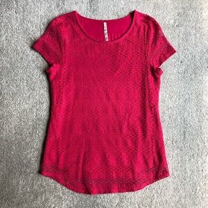 Leo & Nicole - Pink Lace Shirt